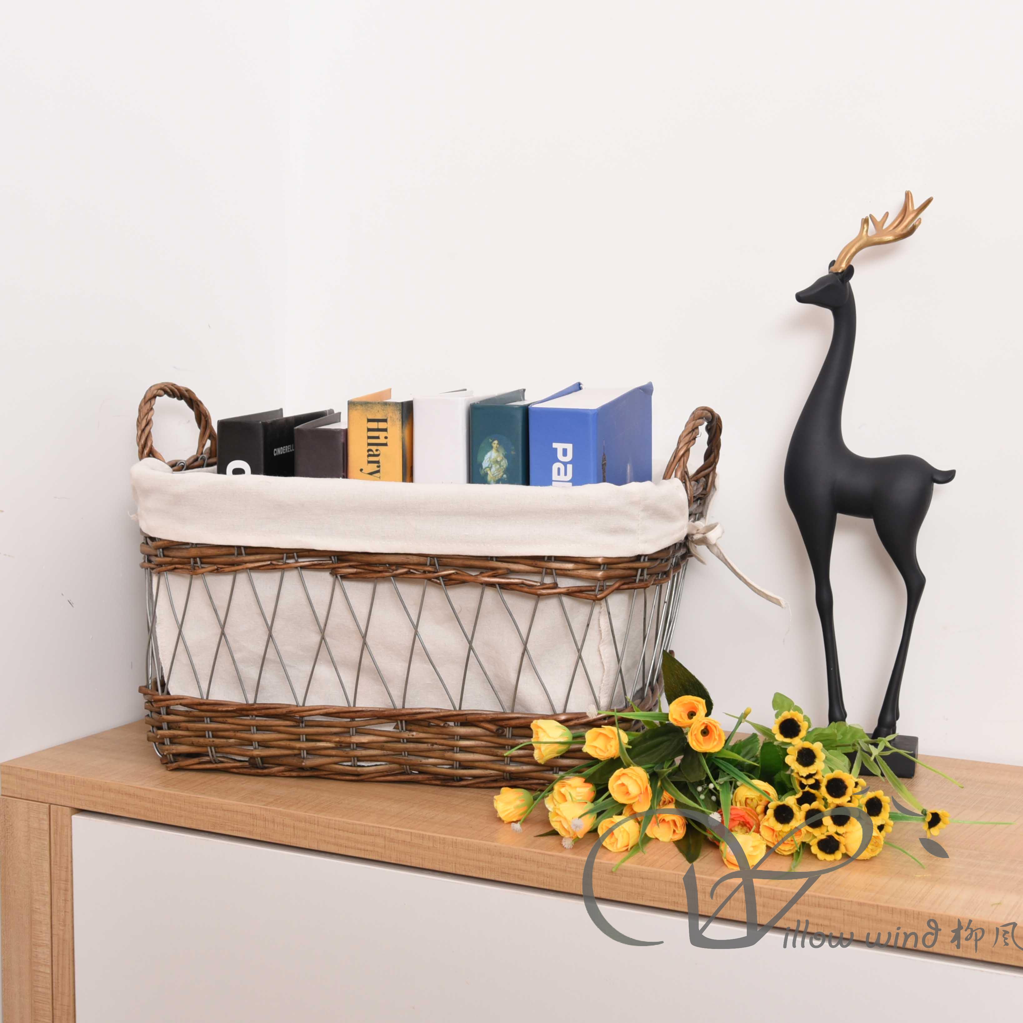 柳風(fēng)收納，客廳收納柳編筐